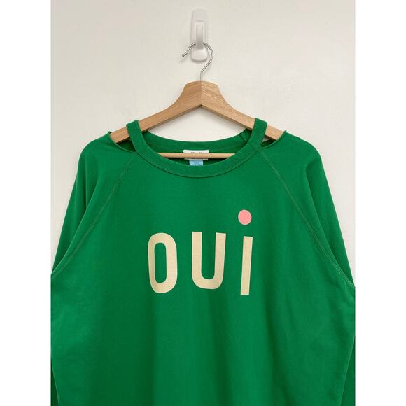 Clare V. for Anthropologie Oui French Paris Colorful Sweatshirt MODIFIED - Large - Picture 3 of 8